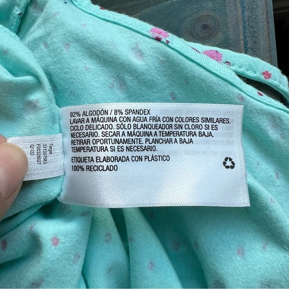 NWT Wild Fable Strap Bodysuit in Aqua Blue Floral Size S - Picture 17 of 17